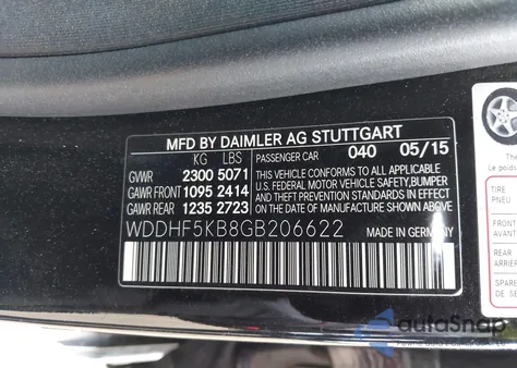 2016 Mercedes-Benz E 350 z USA, uszkodzony, nr VIN WDDHF5KB8GB206622